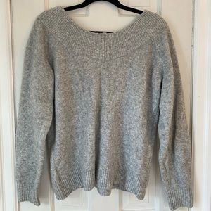 H&M Gray Drop-Shoulder Sweater